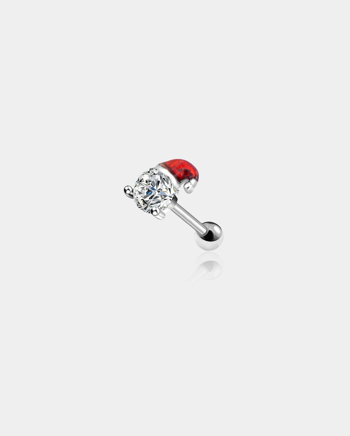 Christmas Hat Helix Tragus Cartilage Stud