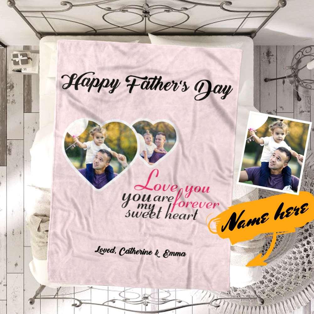 Custom Photo Blanket Father's Day Blanket To My Dad