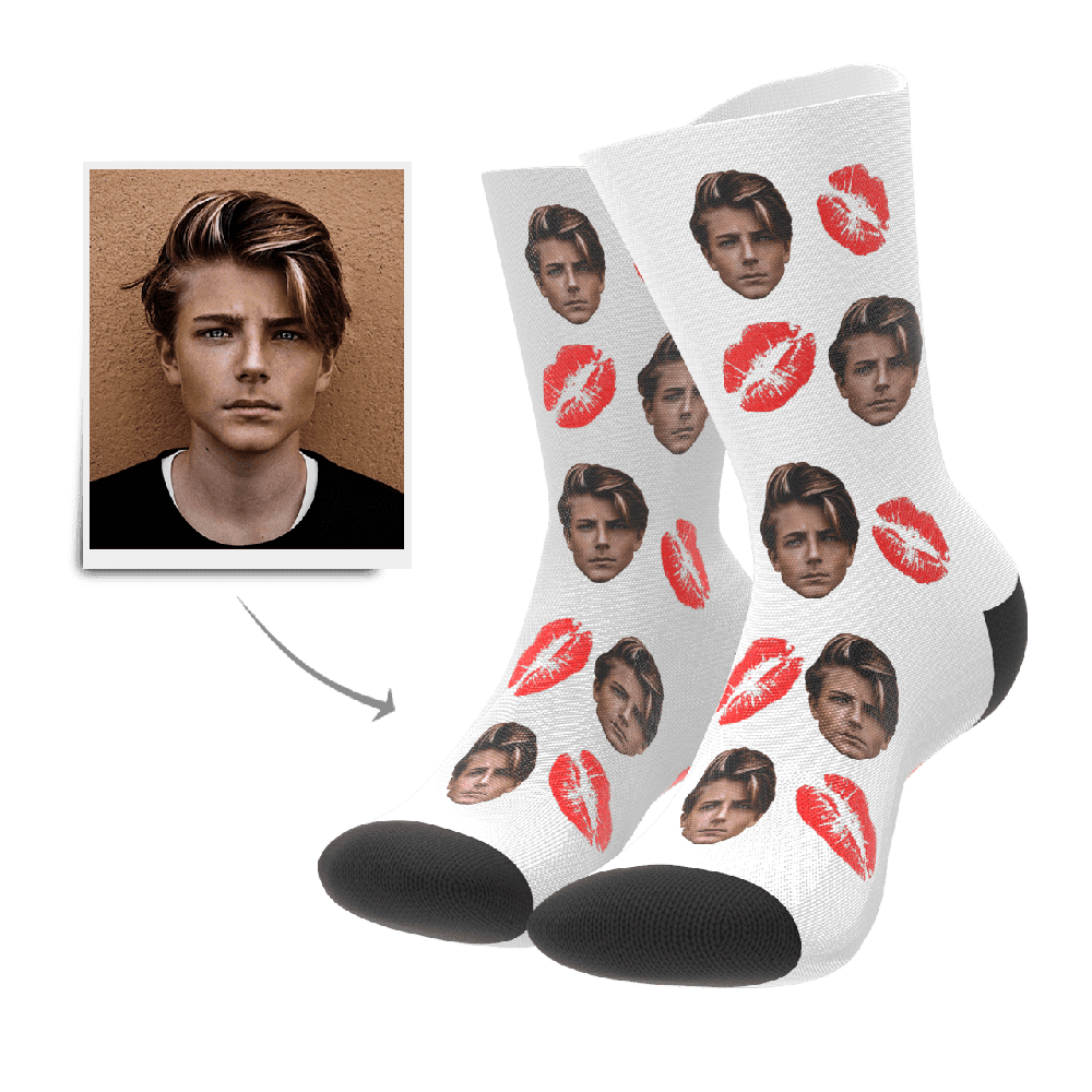 Personalized Face Socks Valentins's Day Christmas Gift For Her