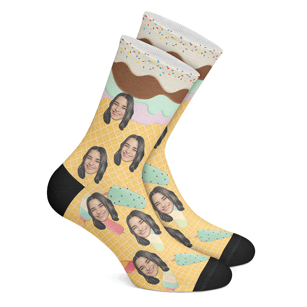 Summer Gift Custom Socks with Icecream Funny Christmas Gift