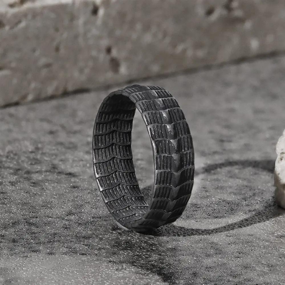 GTHIC Dragon Spine Stainless Steel Ring for Men Women Birthday Personalized Gothic Mother's Day Gift Size 6-15
