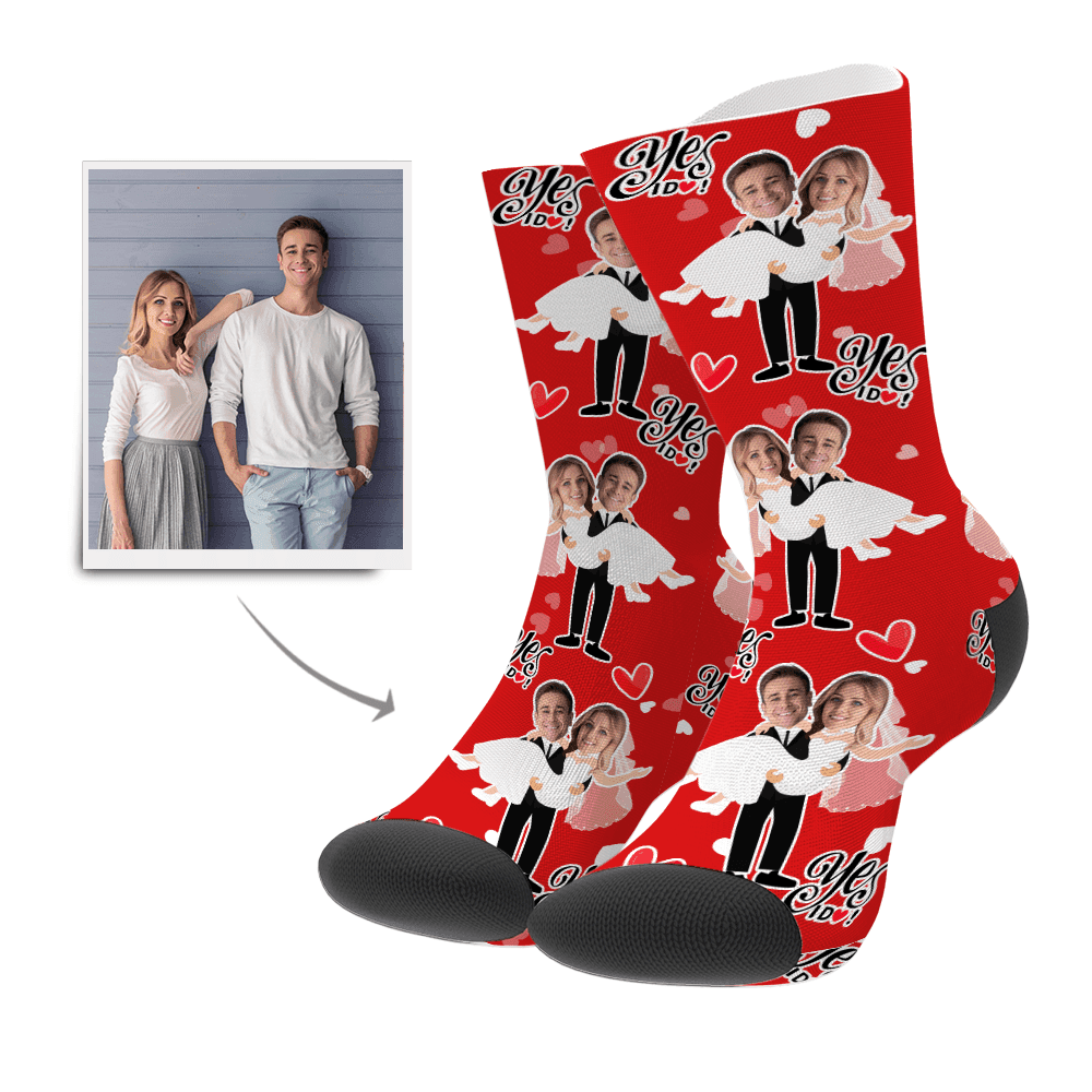 Custom Socks Gift For Couple Wedding Anniversary Gift Christmas Gift