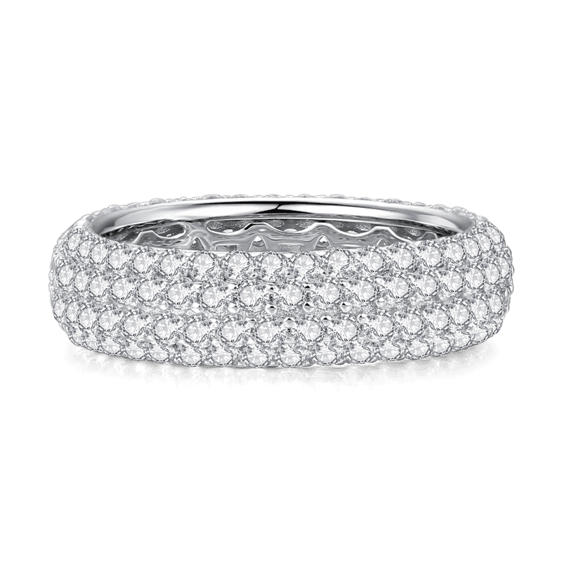 Guarding Love Silver Wedding Ring With Zircon For Women