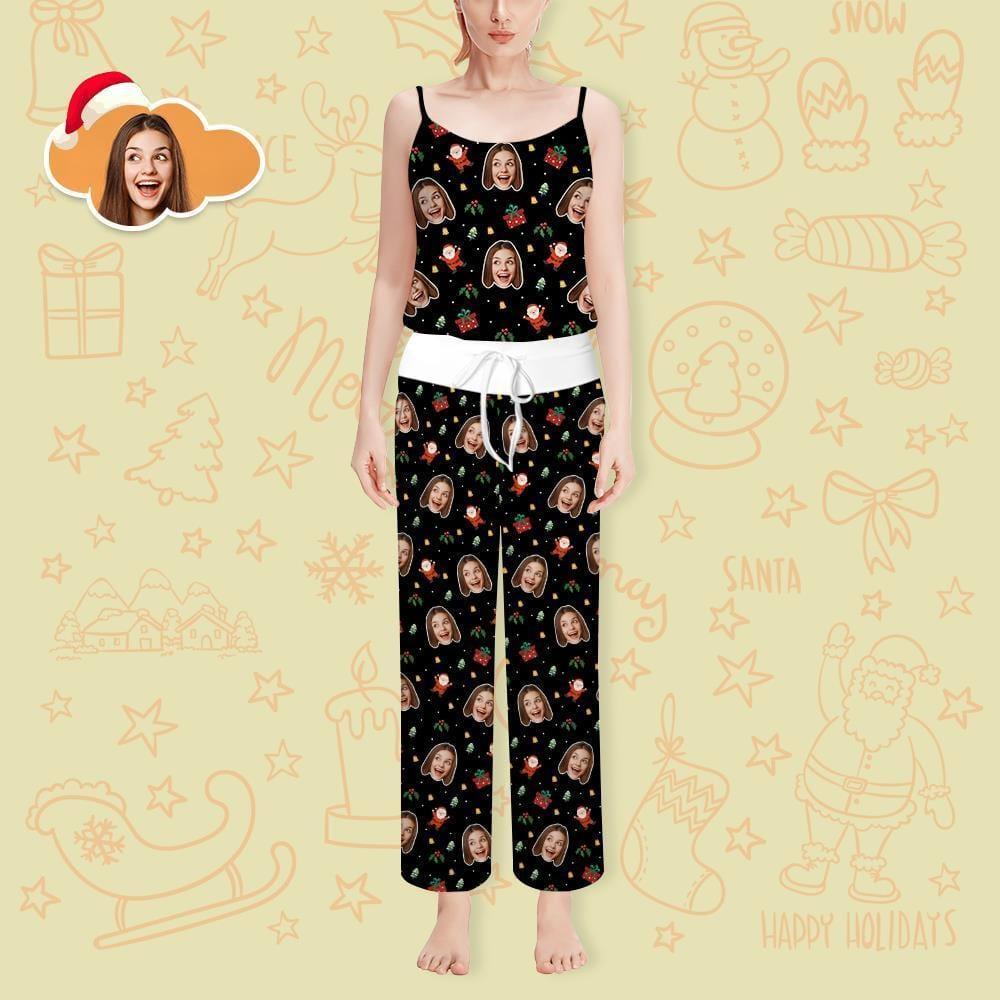 Custom Face Camisole With Santa Claus Christmas Gift For Woman