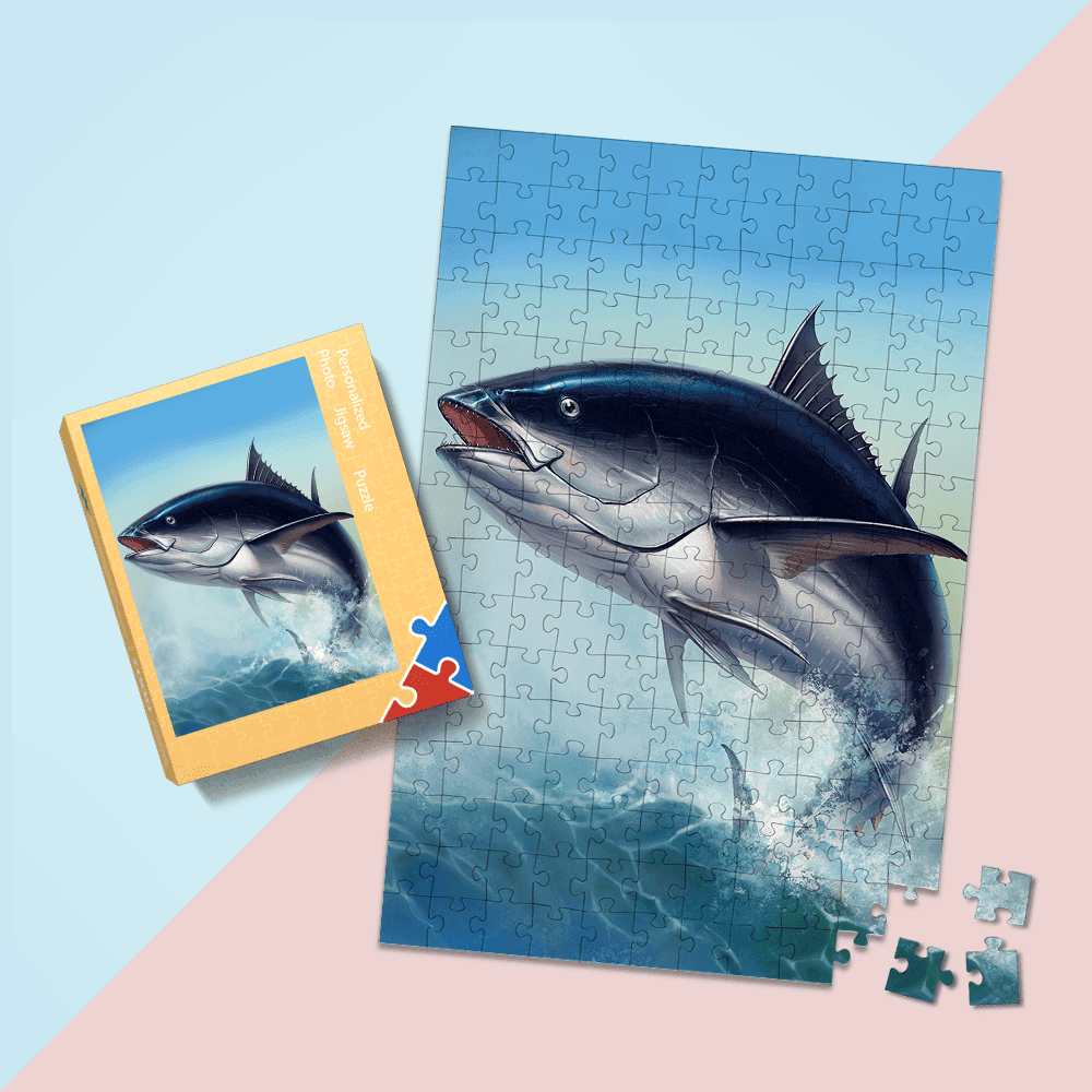 Funny Puzzle Tuna Fish in Fast Motion Gifts for Fish Lovers