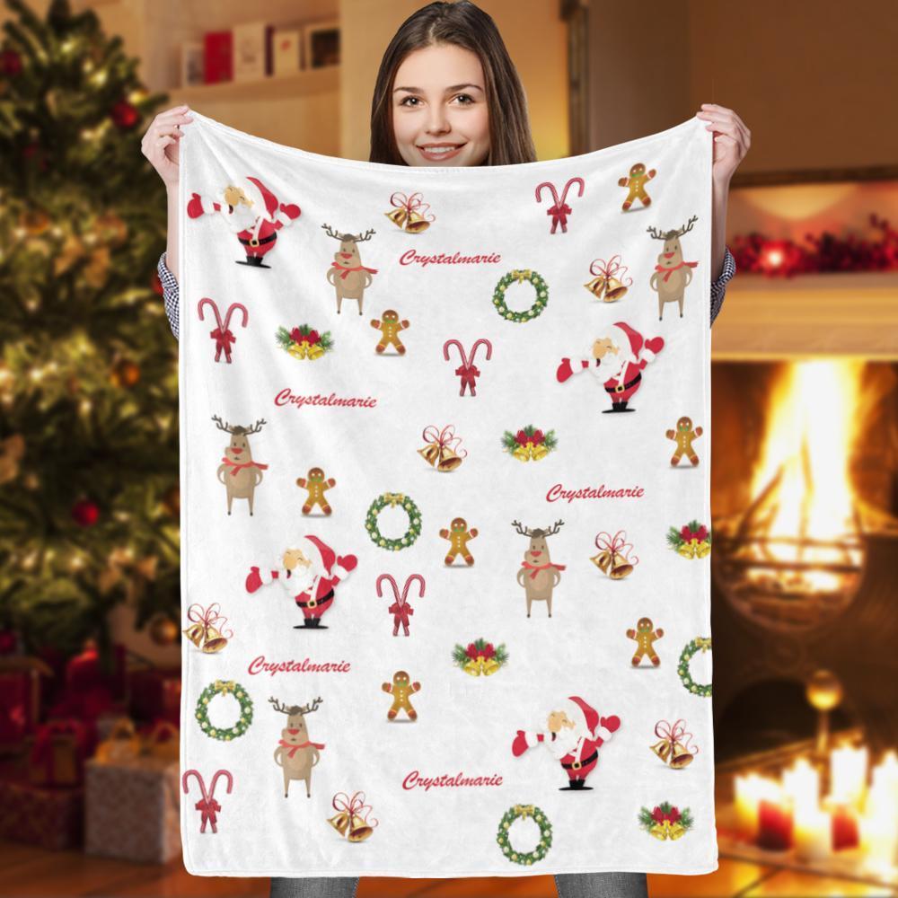 Christmas Custom Name Blanket Gift Christmas Gift for Him