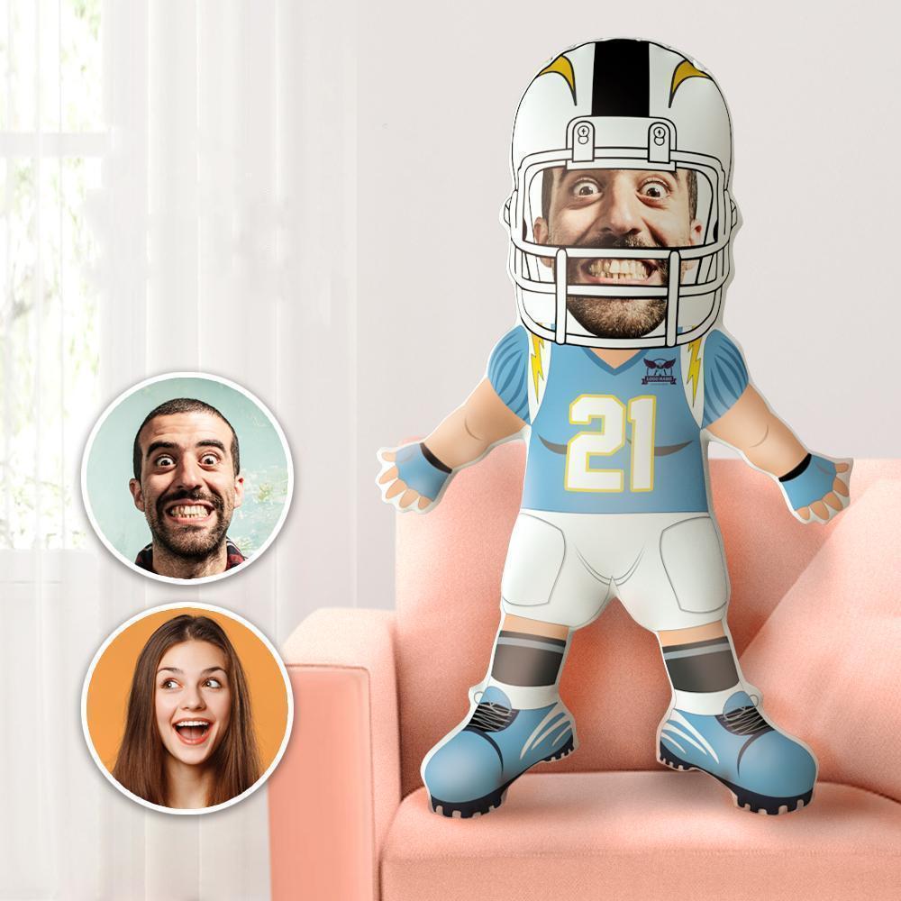 Face Pillows Personalized Pillows Football Player Throw Pillow MiniMe Pillow Christmas Gifts