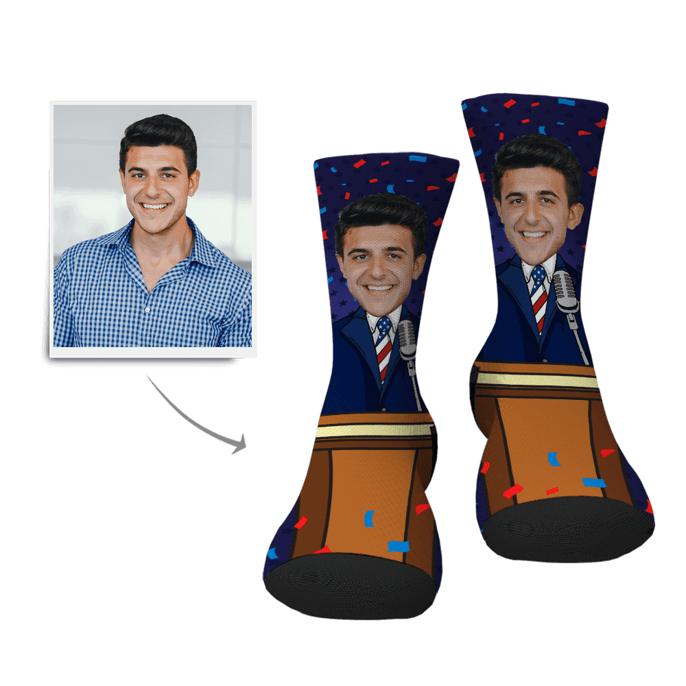 Fourth of July Gifts Custom Socks Christmas Gift For Boyfriend