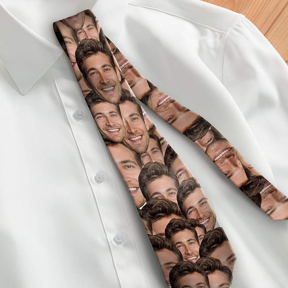 Face Tie Custom Printed Tie Personalized Christmas Gift For Men