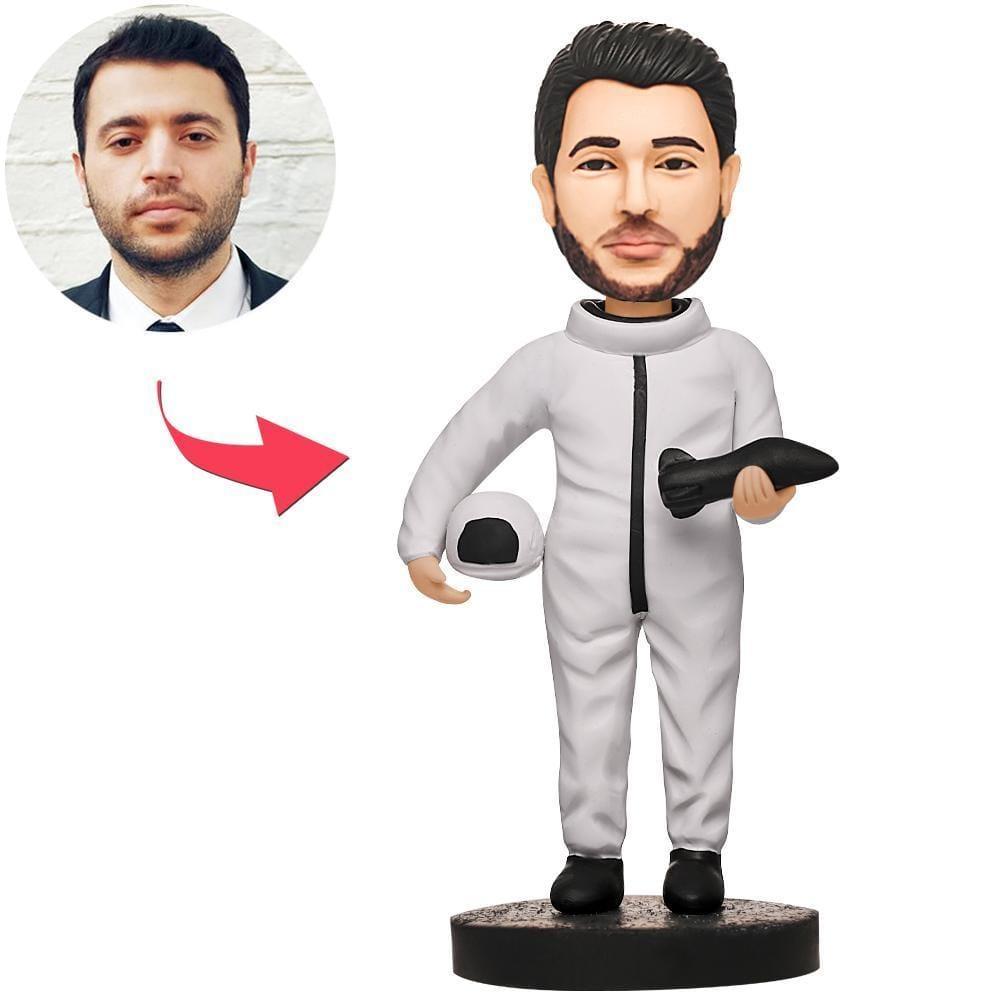 Personalized Bobblehead Male Astronaut With Text Gifts for Boyfriend