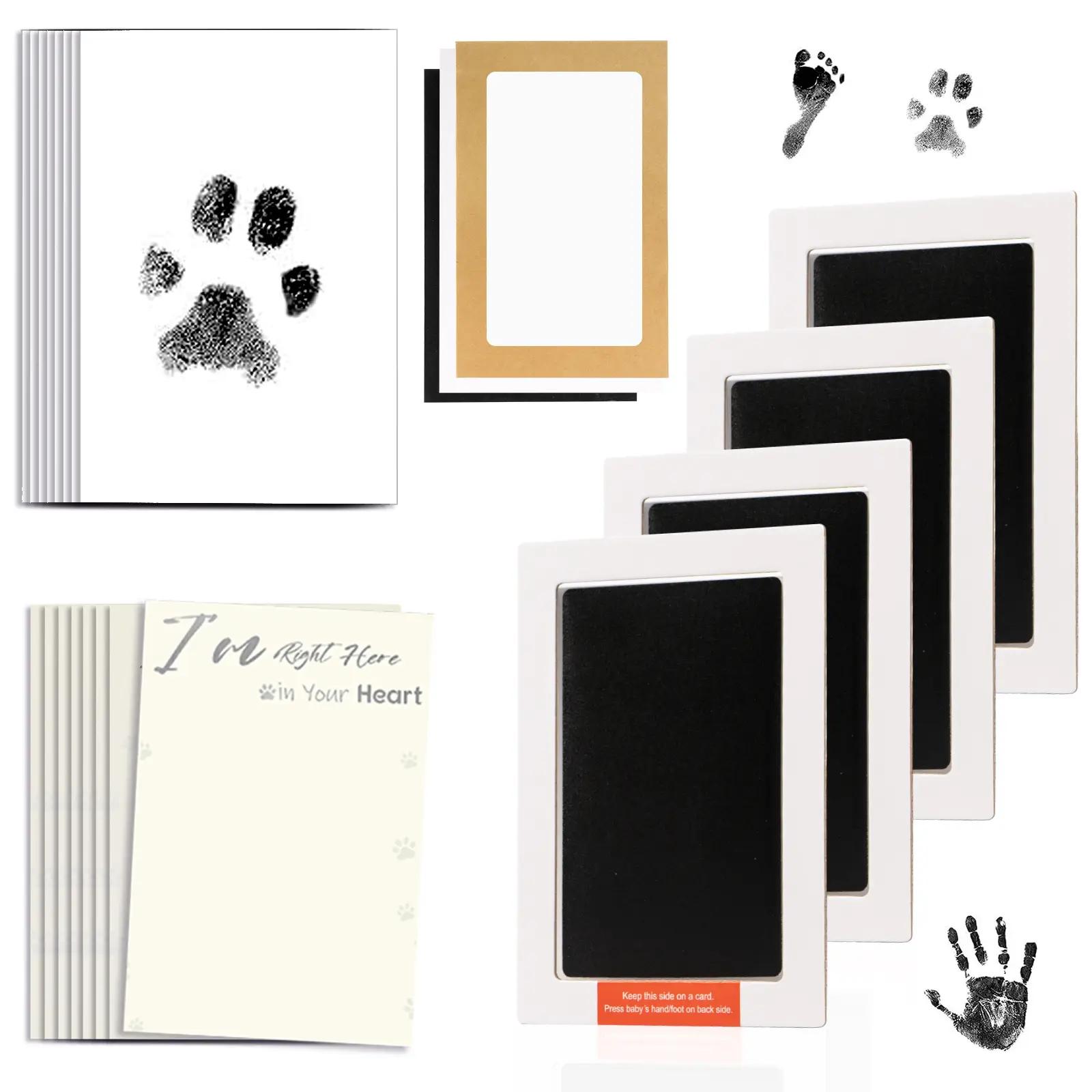 Pet Paw Ink Print Kit,Personalized Gift for Pet Lovers,Small Dog and Cat Memorial Keepsake with Clean-Touch Inkless Ink Pad & Picture Frames