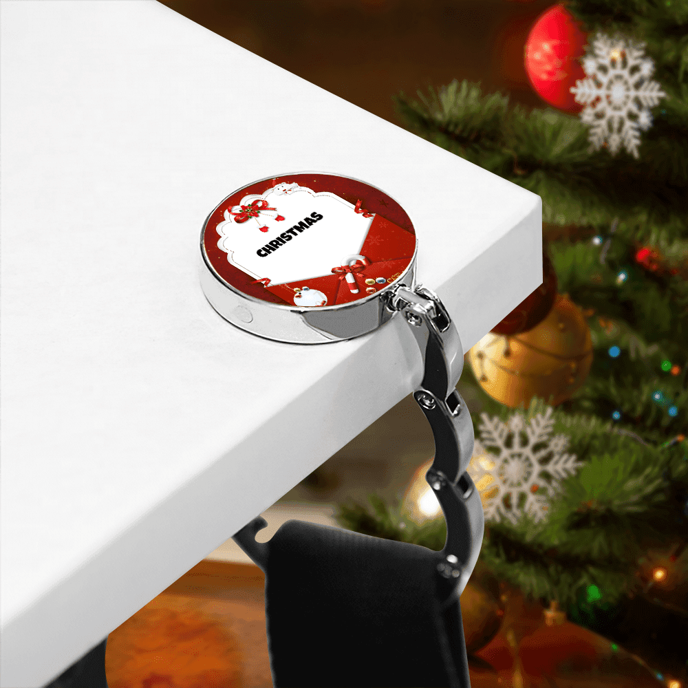 Personalized Name Portable Bag Hook Bag Hanger for Table Christmas Gift