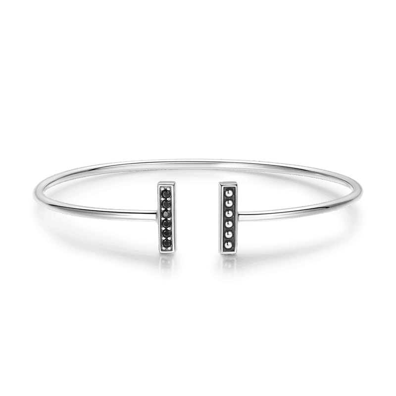 Parallel Bar Bangle Double Bar Bracelet Silver Gifts for Her