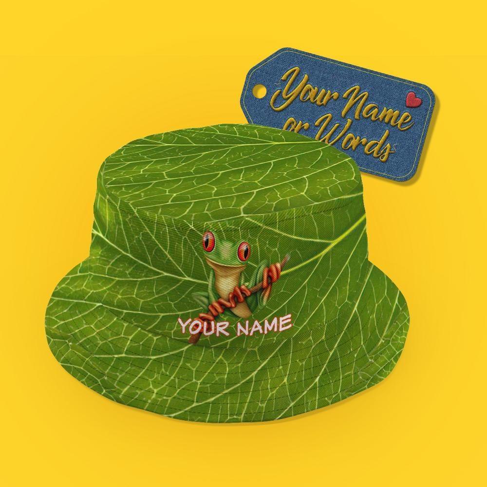 Custom Frog Bucket Hat With Name Engraved Unisex Hat