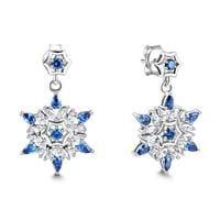 Snowflake Earrings Sterling Silver Gifts For Girlfriend