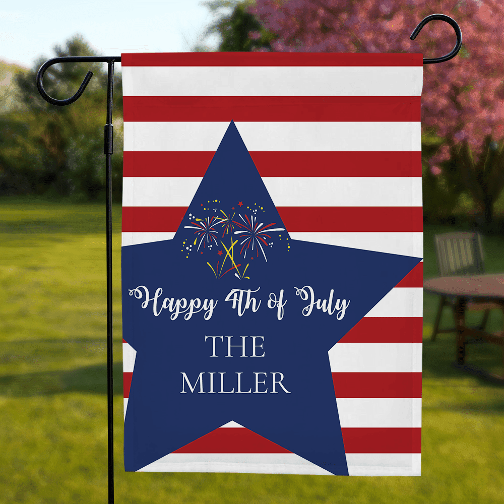 Cutsom Text Garden Flag Happy 4th of July Decoration Flag July 4th Gifts