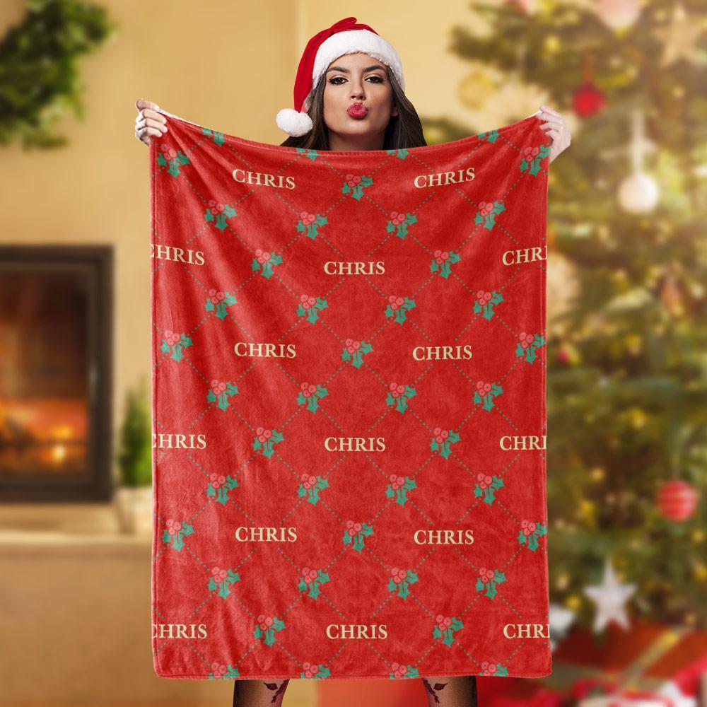 Personalized Fleece Blankets With Names Custom Name Blanket
