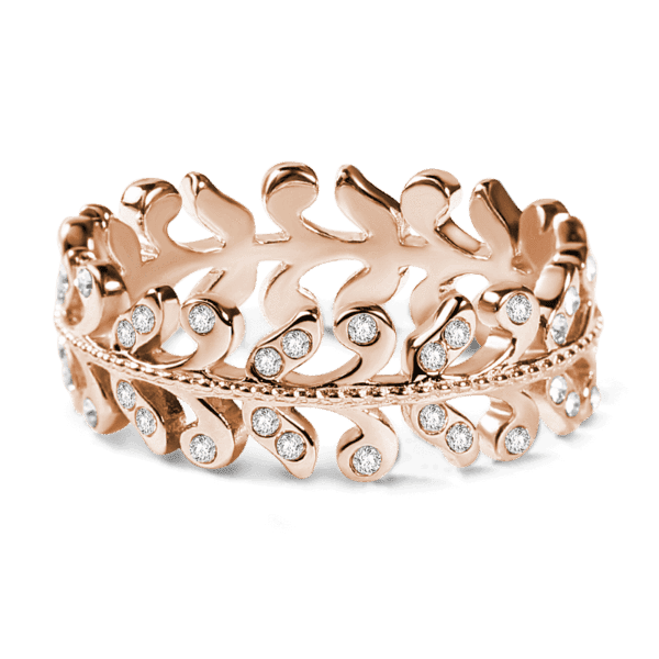 Garland Rose Gold Fashion Ring Entwined Love For Women Girls