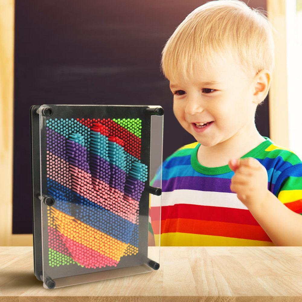 3D Pin Art Board Game Toy Impression Desk Toys Sculpture Gift For Children
