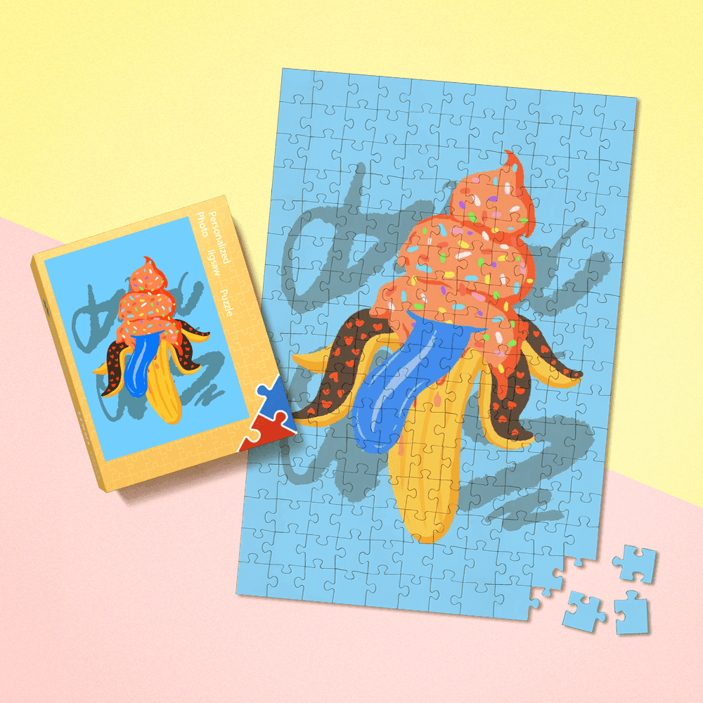 Psychedelic Puzzle Personalized Funny Puzzle Icecream Puzzle Gifts For Her