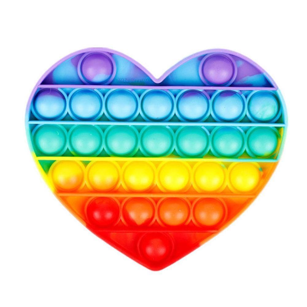 Pop Fidget Sensory Toys Pop It Fidget Toy Gifts for Kids and Adults Silicone Heart