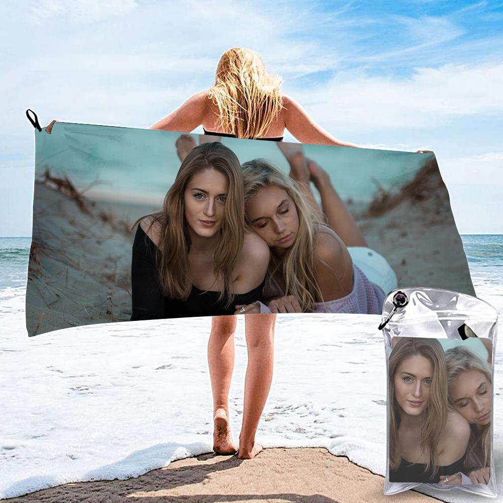 Personalized Bath Towels Custom Photo Beach Towels Gift For Her