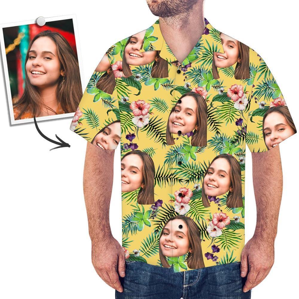 Custom Face Hawaiian Shirt Gift For Husband - Flower