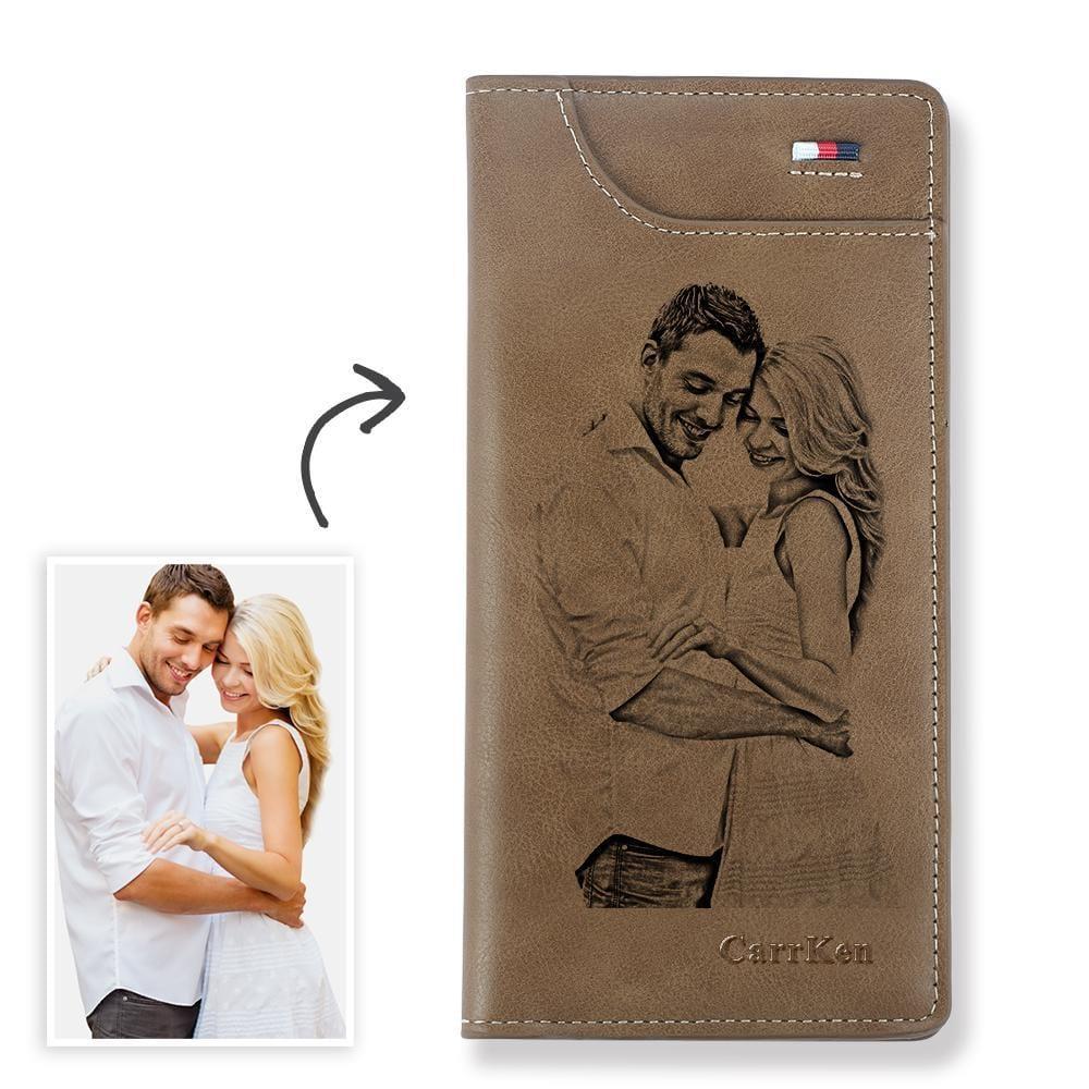Anniversary Gift For Husband Custom Wallet - Brown
