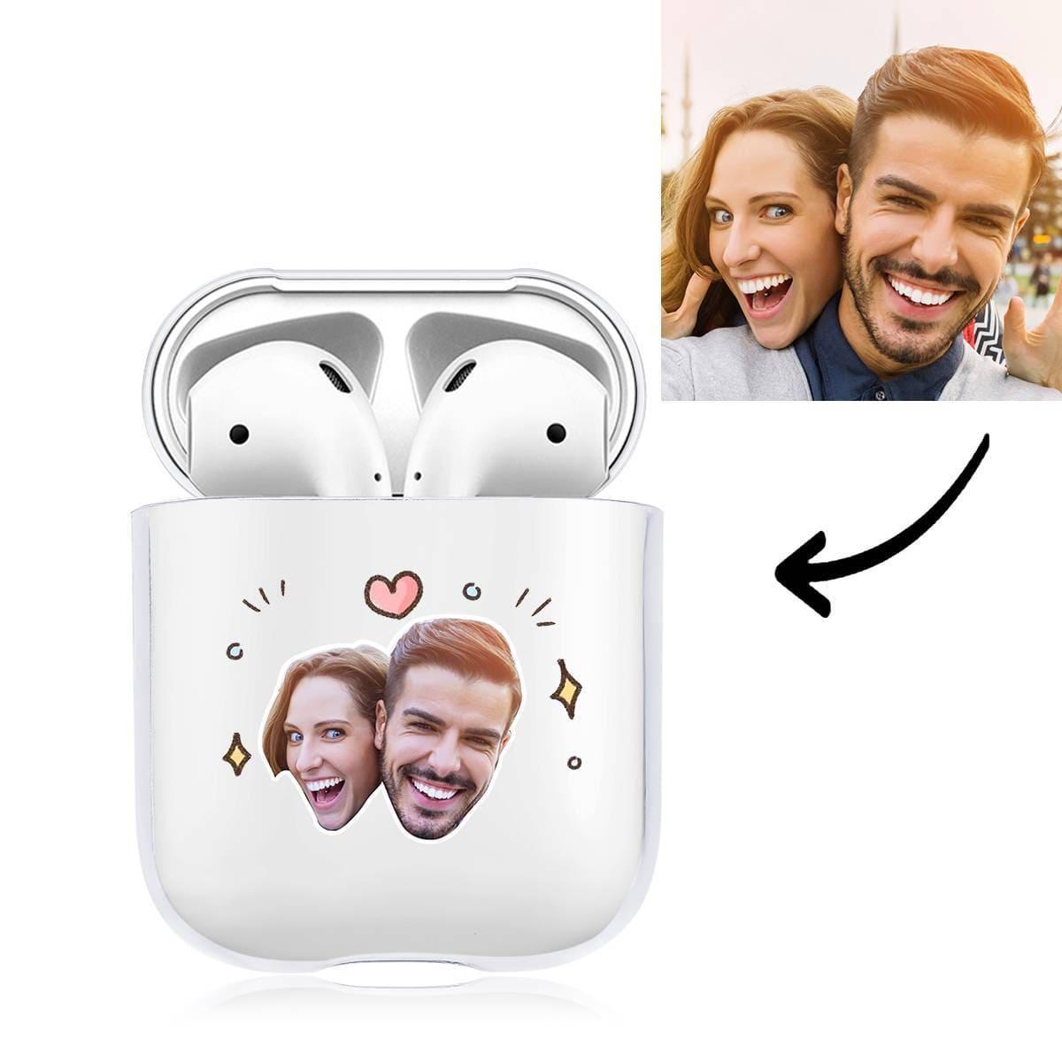 Custom Photo Earphone Case for AirPods Couple's Keepsake Gift Transparent - Avatar