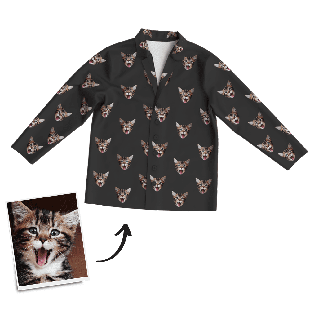 Personalized Pyjamas Custom Pjs Pet Face Gifts For Cat Lover Cat Memorial Gifts