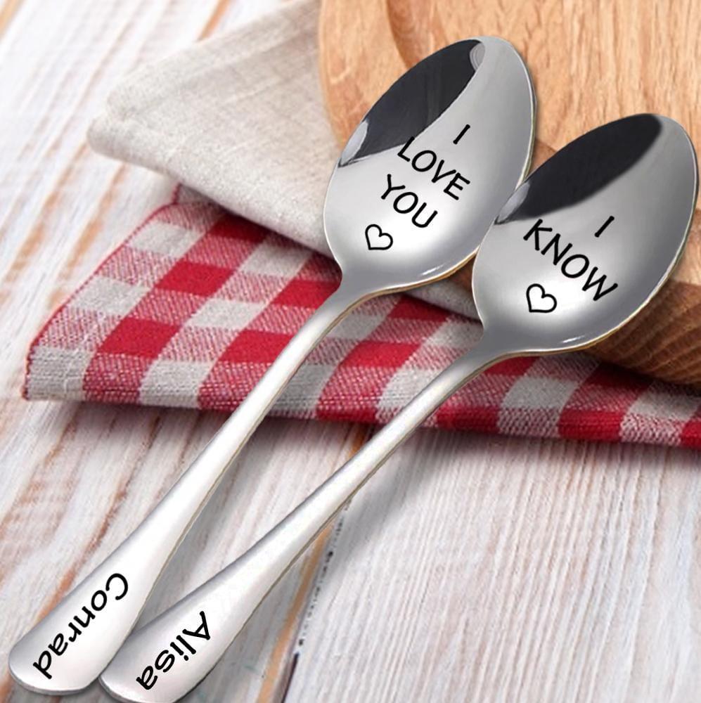 Custom Spoon Anniversary Gifts Engraved Spoon With Last Name Date