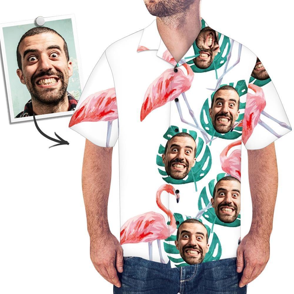 Custom Hawaiian Shirt - Flamingo Leaves