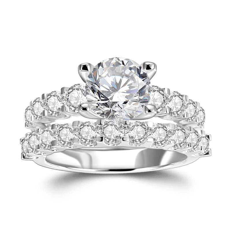 Love Wedding Bridal Ring Sets Sterling Silver For Women Girls