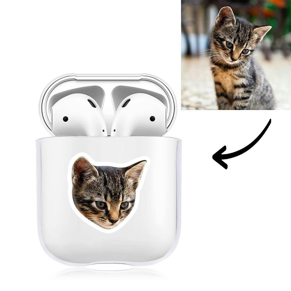 Custom Photo Earphone Case for AirPods Cute Cat Transparent - Avatar