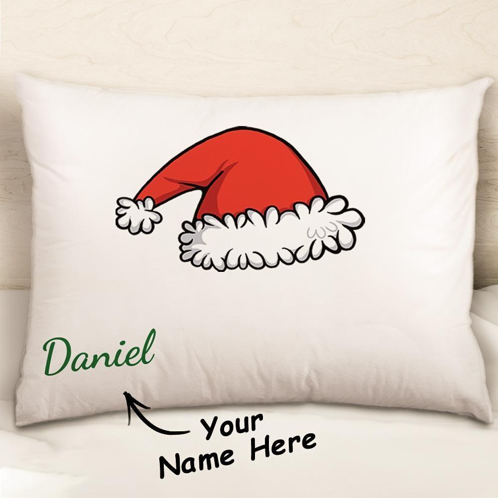 Custom Christmas Pillow Cases Santa Hat Pillow Cover Christmas Bedding For Couple