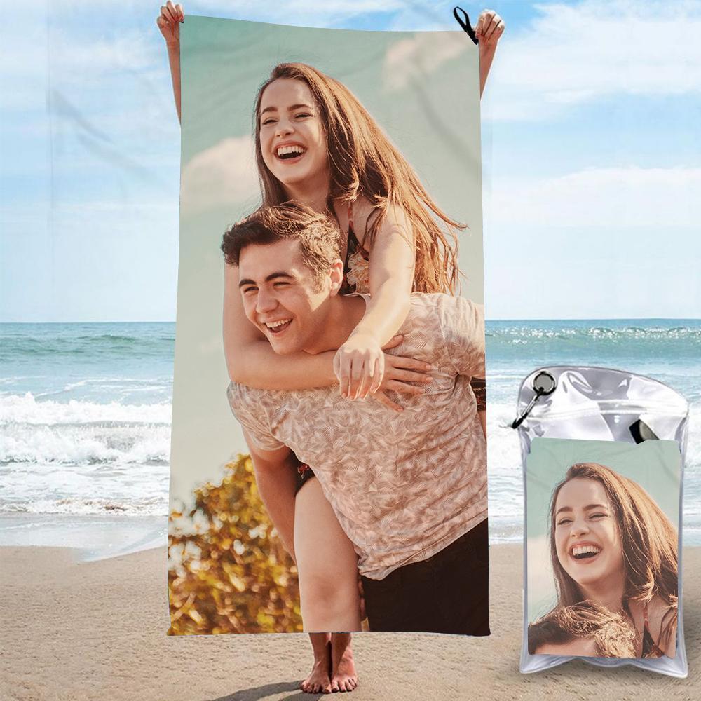 Personalized Bath Towels Custom Print Beach Towels Quick-dry Ultrafine Fiber Cute Baby
