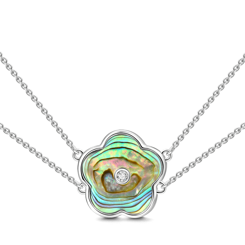 Flowers Necklace For Women Silver Gifts for Her