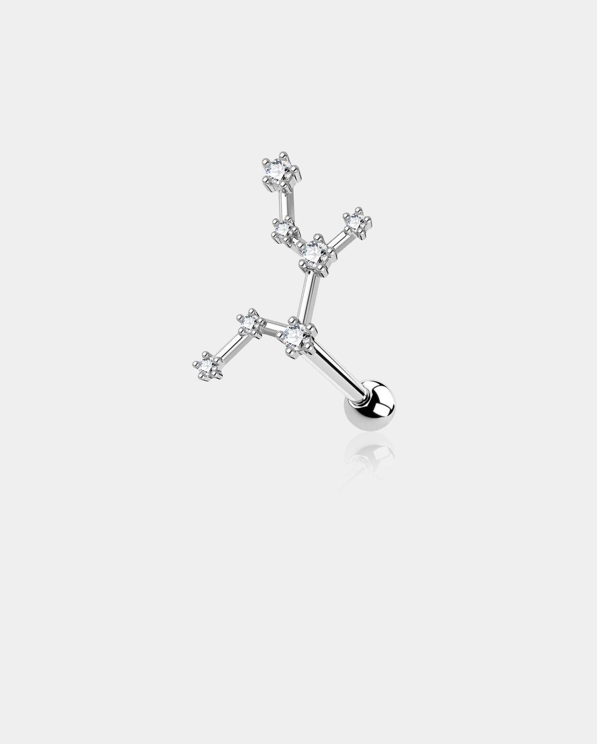 Zodiac Star Constellation Cartilage Stud - Virgo