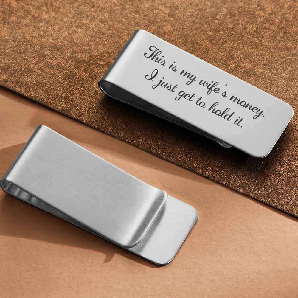 Engraved Money Clips Personalized Money Clips Anniversary Gifts - Sliver & Gold