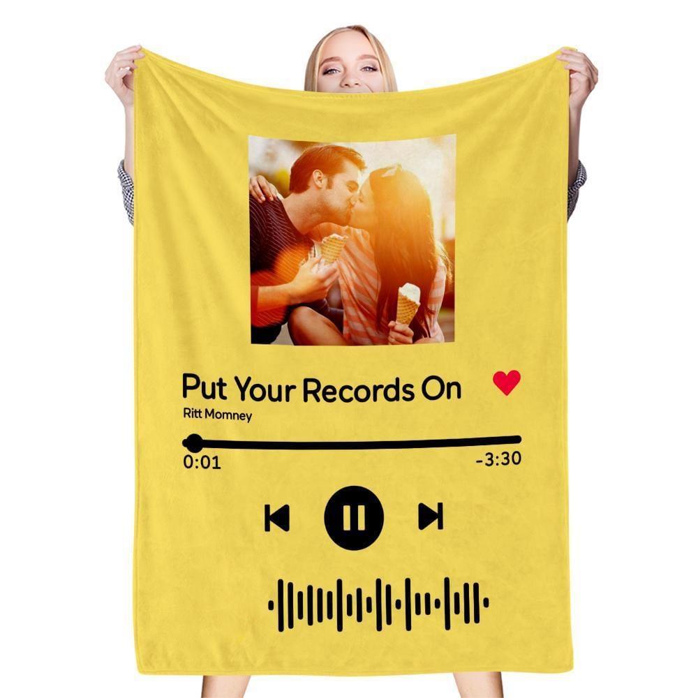 Custom Spotify Blanket Custom Blankets Christmas Gifts For Girlfriend Anniversary Gifts