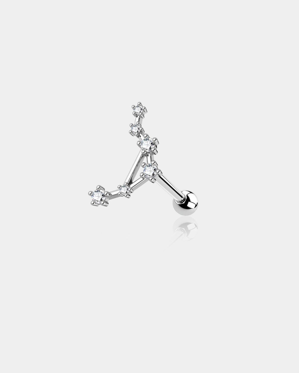 Zodiac Star Constellation Cartilage Stud - Libra