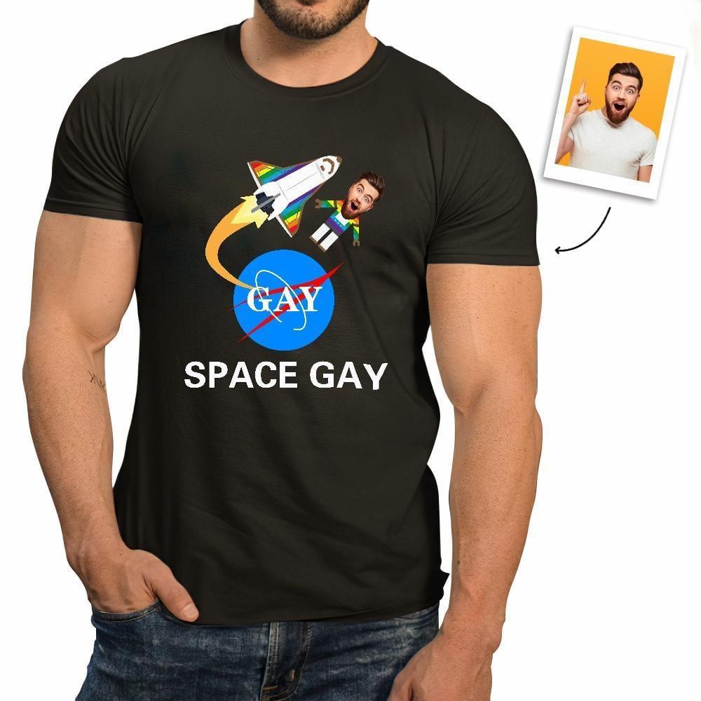 Custom LGBT T-Shirt Space Gay T-shirt Gifts For Gay Couples