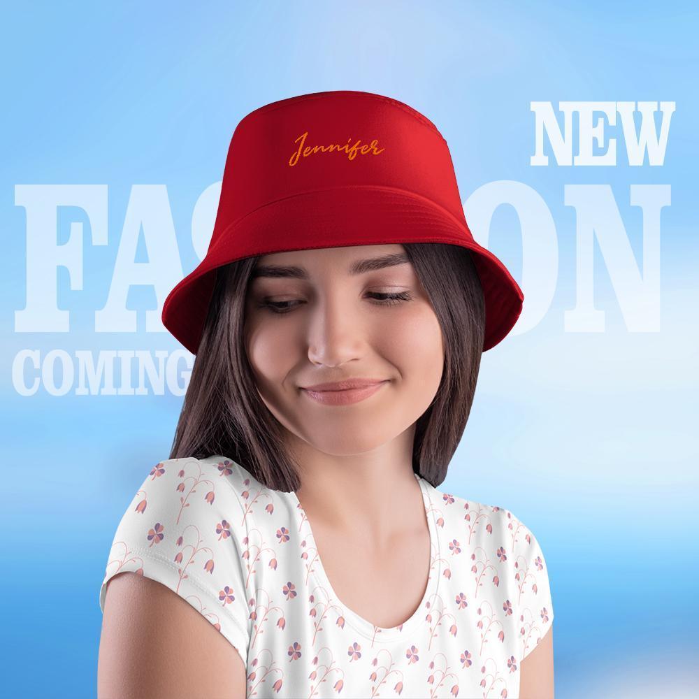 Personalized Bucket Hat Embroidered Letter Gifts For Couples