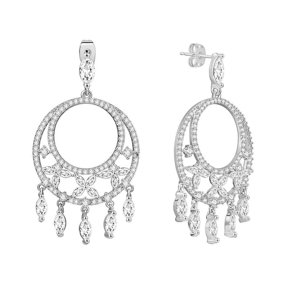 Fashion Pendant Copper Flower Earrings Gifts For Girlfriend