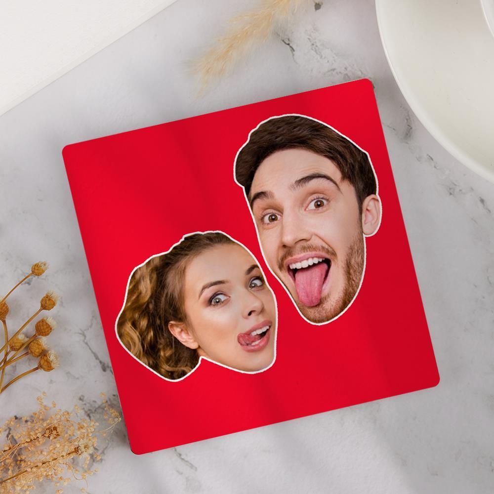 Anniversary Gifts Personalized Face Coaster - Square