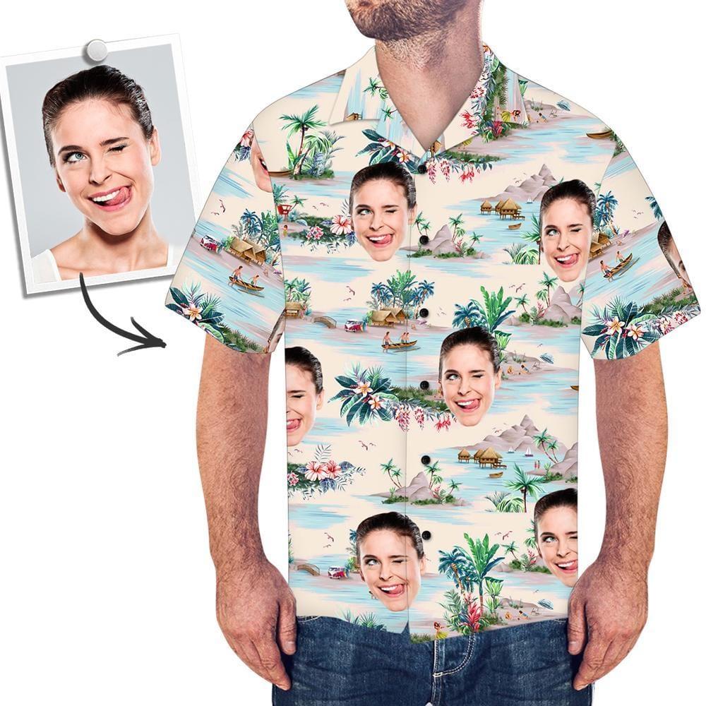 Personalized Face Hawaiian Shirt - Mountain