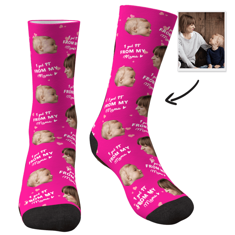 Custom Socks Baby Birthday Gift - I Got It From My Mom Christmas Gift