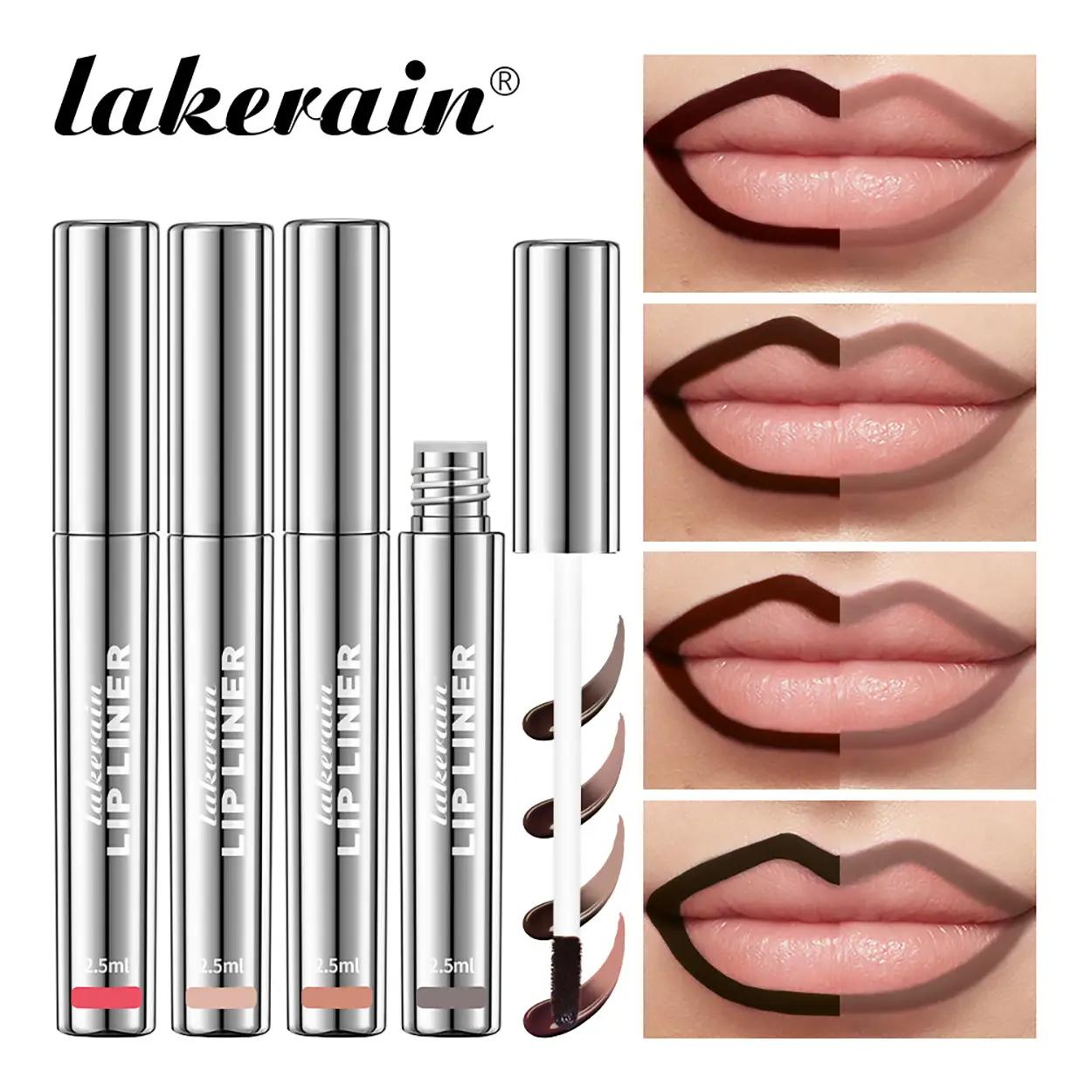 Peel off lusterless lipliner, 4 pieces/set, long-term peel off lip stains, women's gift, mother's day gift