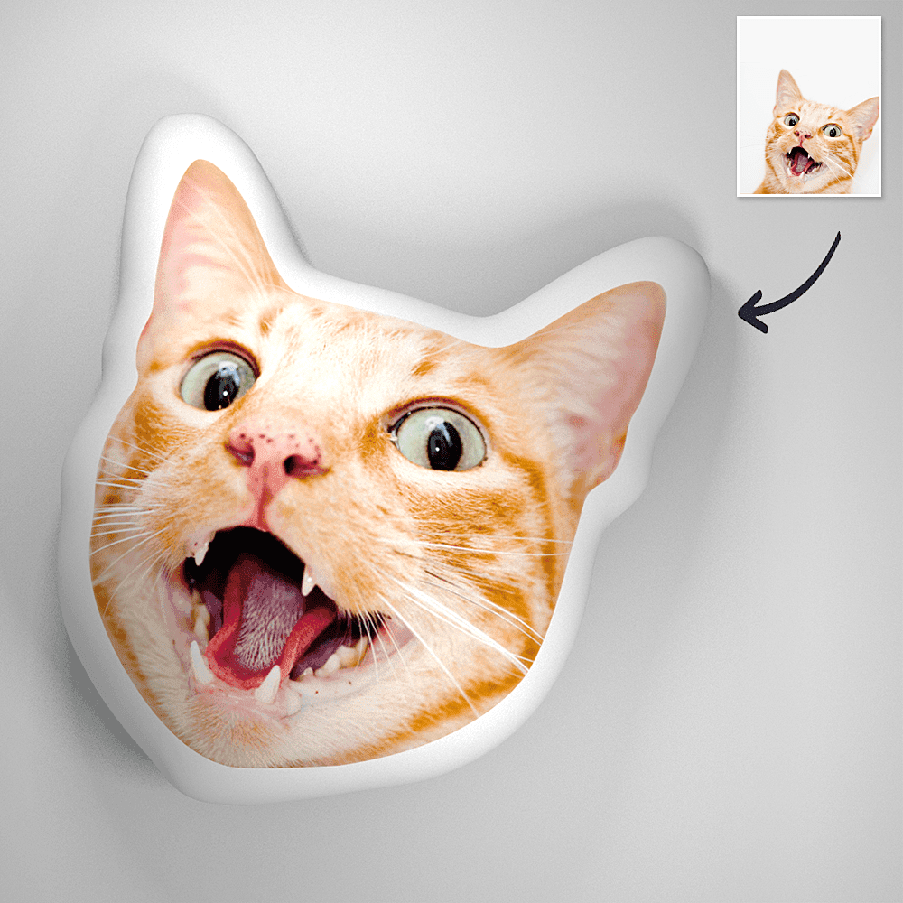 Cat Face Pillow Gift For Pet Lover