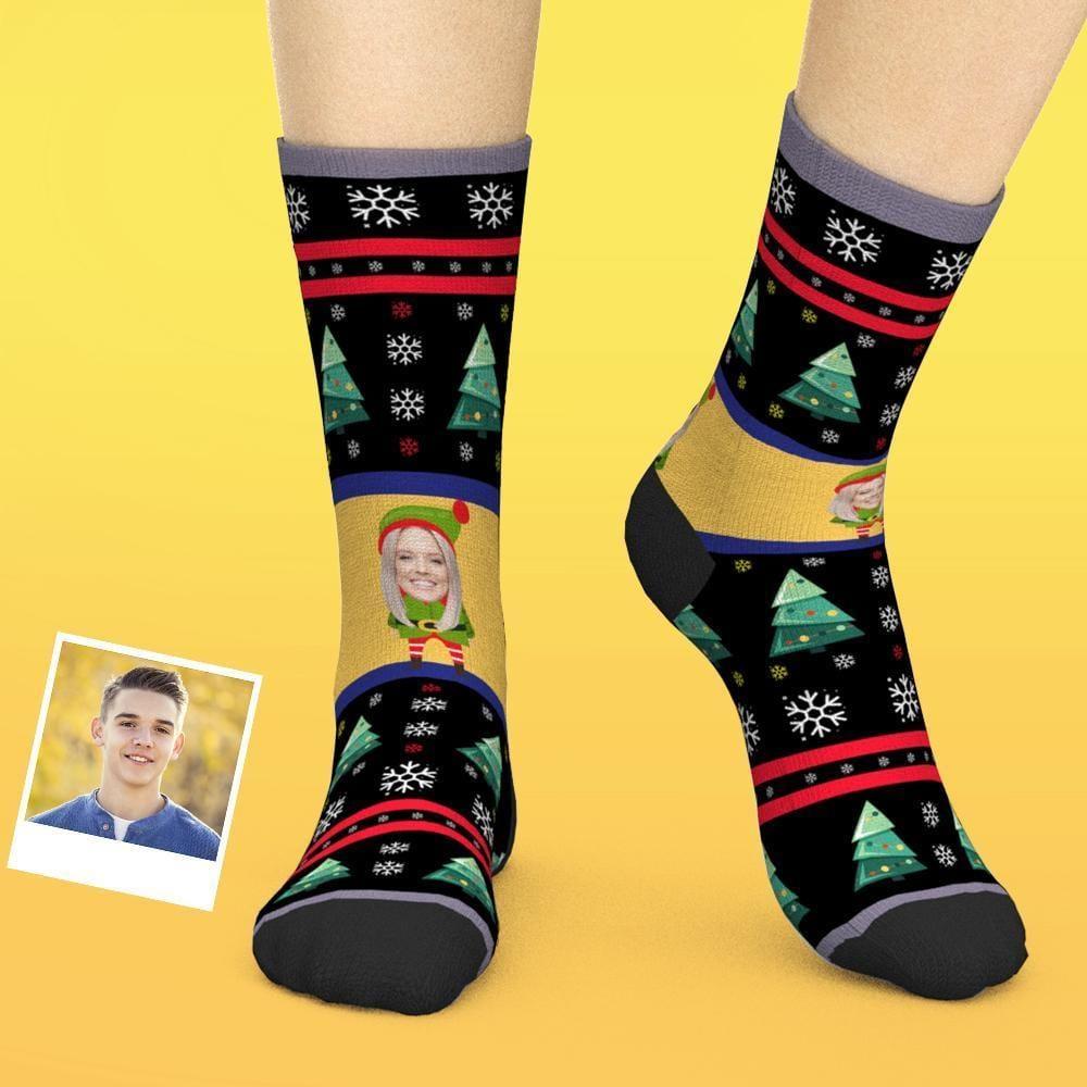 Custom Face Socks Christmas Socks With Photo Christmas Gifts